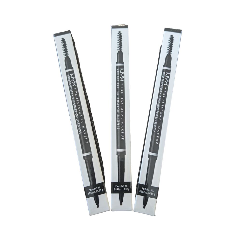 NYX 3 pack Micro Eyebrow Pencil MBP07 Espresso Brown Waterproof Smudge Resistant